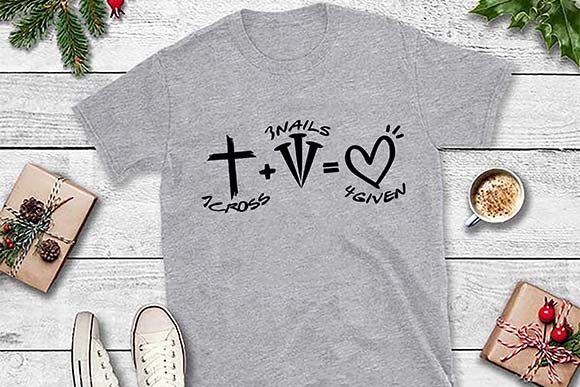 1 Cross 3 Nails 4 Forgiven Jesus T-Shirt Designs