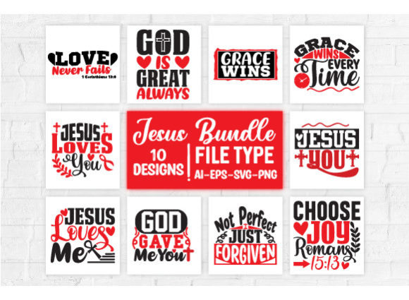 Christian Jesus Quotes T Shirt Bundles: T-Shirt Designs