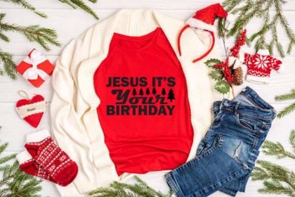 Christmas Svg Designs Jesus It’s Your Bi T-Shirt Designs