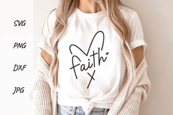 Faith Heart Christian Shirt Design Reviewed for Embroidery