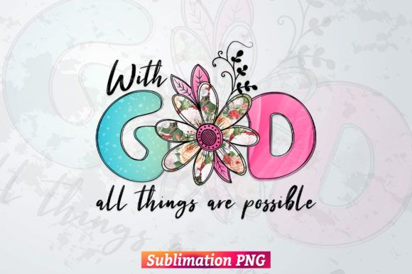 God Christian Bible Png Sublimation for T-Shirt Designs