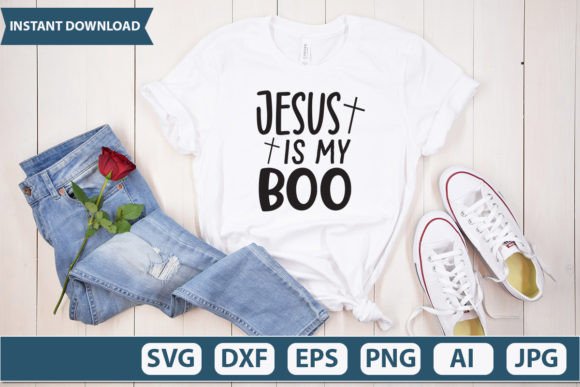 Jesus is My Boo Svg Design for T-Shirt Designs