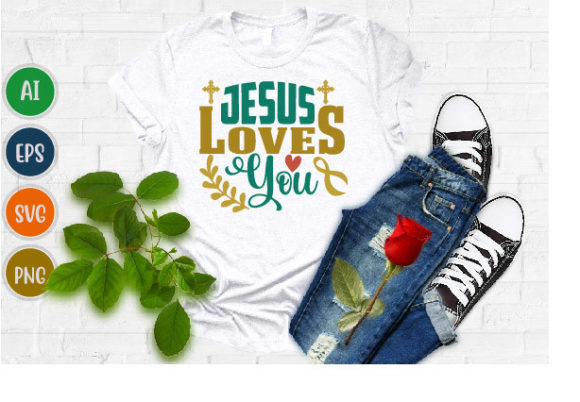 Jesus Loves You, I Love Jesus Design Svg Review for T-Shirt Designs