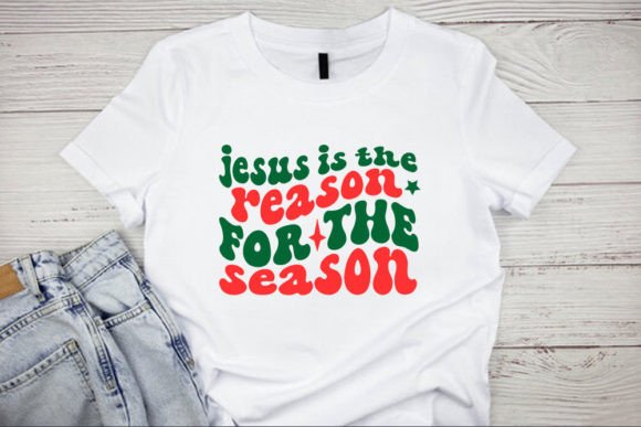 Retro Christmas SVG Design, Jesus is Th and T-Shirt Designs
